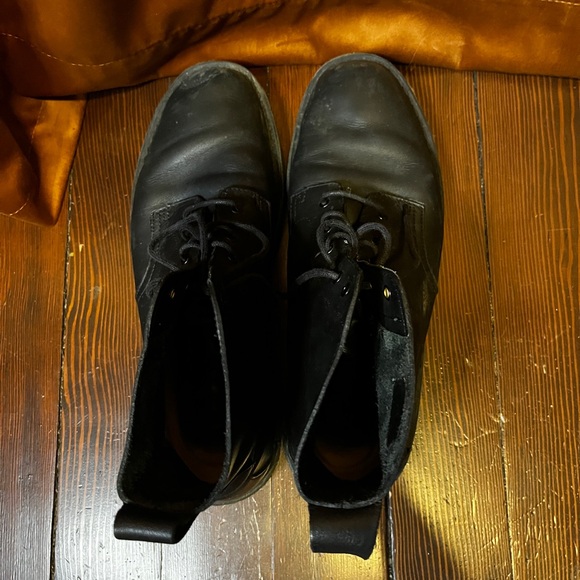 Clark’s Black Leather Boots Desert Mali Men’s 12 lace up - Picture 4 of 6